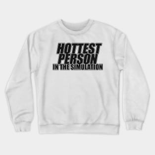 Hottest Person In The Simulation - Funny Y2kT-Shirts, Long-Sleeve, Hoodies or Sweatshirts Crewneck Sweatshirt